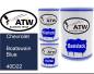 Preview: Chevrolet, Boatswain Blue, 40D22: 500ml Lackdose + 500ml Klarlack + 250ml Härter - Set, von ATW Autoteile West.